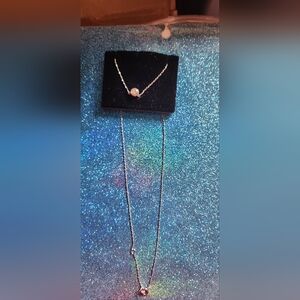 1999 Vintage AVON SILVERTONE BEZEL CUBIC ZIRCONA Necklace Large